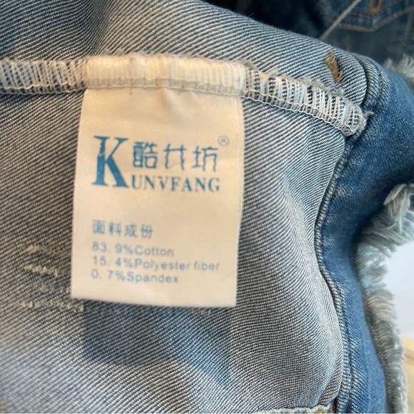 Distressed Girls S Cropped Jean Jacket NST - Picture 8 of 8